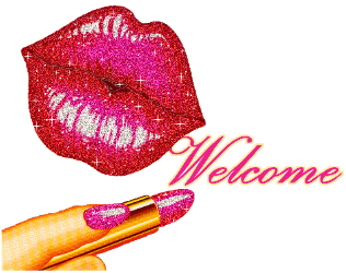 Welcome Animations photo: WelcomeLipsLipstickGlitter WelcomeLipsLipstickGlitter.gif
